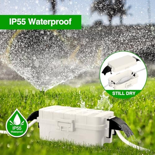 Flemoon Small Outdoor Electrical Box, IP55 Waterproof Extension Cord Cover - Image 5