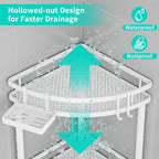HapiRm Standing Corner Shower Caddy - 4 Tier Large Capacity, White - Image 3