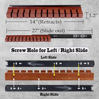 12 Belts Walnut Wood Belt Holder with Slide - Image 2