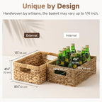 StorageWorks Wicker Storage Baskets for Shelves, Decorative Baskets, 2-Pack - Image 3