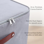 Under Bed Storage Container – Foldable Underbed Storage Bin for Clothes & Bedding, Premium Canvas Storage Box with Lid, Low Profile 8″ Organizer with Handles - Image 5