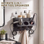 Domensi Hair Tool Organizer Wall Mount Hair Dryer Holder for Cabinet Door - Image 3