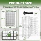 Grid Wall Panels 3 Pcs, Commercial Grade Gridwall Panels, Metal Grid Wall Panel Display Stand, You Can DIY 6 Pack 2'x3' or 3 Pack 2'x6' (Black) - Image 3