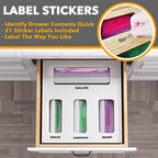 SpaceAid Bag Storage Organizer for Kitchen Drawer, Bamboo Organizer, Compatible with Gallon, Quart, Sandwich and Snack Variety Size Bag (1 Box 4 Slots), White - Image 4