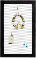 SOFE Farmhouse Memo Board Chicken Wire Frame, 18 × 29" Wall Grid by SOFE