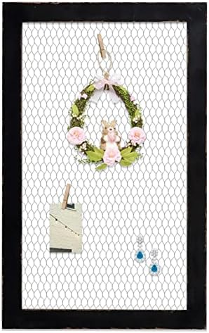 SOFE Farmhouse Memo Board Chicken Wire Frame, 18 × 29" Wall Grid by SOFE