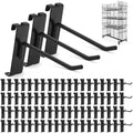 Gridwall Hooks 100 Pcs, 4 Inch Heavy Duty Display Hooks for Grid Wall Panels, Wire Gridwall Accessories for Retail Display Rack Hanging Storage (Black) by Froidesente