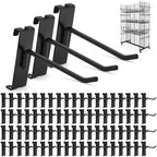 Gridwall Hooks 100 Pcs, 4 Inch Heavy Duty Display Hooks for Grid Wall Panels, Wire Gridwall Accessories for Retail Display Rack Hanging Storage (Black) by Froidesente