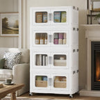 BROVIEW 240 Qt Extra Large Stackable Storage Bin with Lids, 4 Pack White by BROVIEW-EnjoytheArtofLife