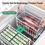 Freezer Organizer Bins, 2 Pack Big Baskets for 5/ 7 Cu.FT Deep Freezer - Image 4