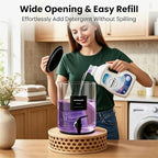 Glass Laundry Detergent Dispenser,1 Gallon Large Liquid Soap-2, Black - Image 7