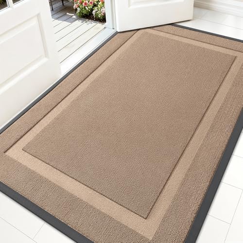 OLANLY Front Door Mat Outside 59x34, All-Season Heavy-Duty Rubber Doormat by OLANLY