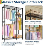 Garvee Heavy Duty Garment Rack, 3 Rods, Adjustable Shelves - Image 4