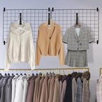5 Pack Gridwall Waterfall Faceout with 6 Balls 12 Inch Gridwall Clothes Hanger Wire Grid Square Tube Gridwall Hooks for Grid Wall Clothing Store Retail Display - Image 5