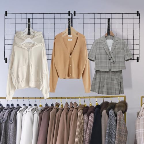 5 Pack Gridwall Waterfall Faceout with 6 Balls 12 Inch Gridwall Clothes Hanger Wire Grid Square Tube Gridwall Hooks for Grid Wall Clothing Store Retail Display - Image 5