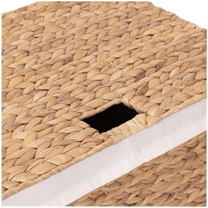 Seville Classics Premium Natural Handwoven Portable Laundry Bin Basket with Carrying Handles, Household Storage for Clothes, Linens, Sheets, Toys, Rattan, 3-Piece Hamper Set - Image 4