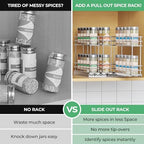 Mystozer Pull Out Spice Rack Organizer for Cabinet, Slide Out Spice Racks - Image 6