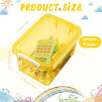 Wenqik 6 Pack Colorful Plastic Storage Bins with Lids, Cute Color - Image 2