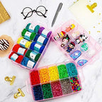 Inscraft 7 Tier Craft Storage Boxes with Compartments, 70 Adjustable Plastic Organiser Storage Boxes for Crafts, Beads, Screw, Washi Tap, Stackable Storage Sorting Box for Toys, Crafts, Art Supplies - Image 2