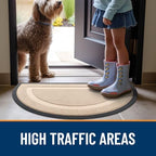 OLANLY Half Circle Front Door Mat Outside 33x21 All-Season Rubber Doormat - Image 6
