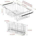 Fanbsy Small Dish Drainer Rack in Sink Adjustable, Expandable Stainless Steel Metal Dish Drying Rack Organizer with Stainless Steel Utensil Holder Over Inside Sink Counter, Rustproof(for 1-2 People) - Image 2