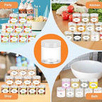 PeacePeo 6 OZ Plastic Jars with White Lids, 48 Pcs Slime Containers - Image 5