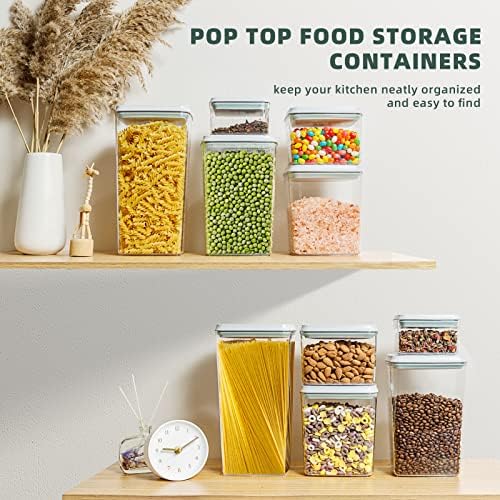 Airtight Food Storage Containers, 10-Piece, 5 Sizes, Pop-Top Lids - Image 3
