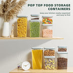 Airtight Food Storage Containers, 10-Piece, 5 Sizes, Pop-Top Lids - Image 3