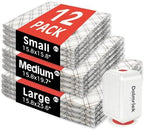 12-Pack Vacuum Seal Bags for Clothing Travel with Cordless Pump by DolmriekTravelVacuumBags