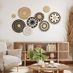 Tatuo 11 Pcs Boho Wall Basket Decor Woven Wall Hanging Art, Boho - Image 6