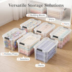 Lifewit 34 Qt Clear Storage Bins with Lids, 6 Pcs - Image 7