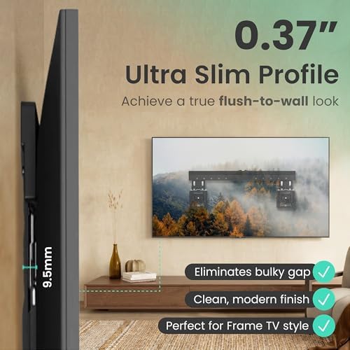 ynVISION.DESIGN Ultra Slim TV Wall Mount for 43-100" TVs, Frame Compatible - Image 5