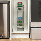 Household Essentials Chrome 2-Tier Sliding Cabinet Organizer, 5" - Image 5
