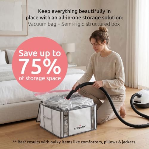 Compactor Vacuum Storage Bag & Semi-Rigid Cube, Closet Organizer, 125L - Image 2