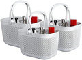UUJOLY Plastic Portable Shower Caddy Basket, Storage Organizer, Grey, 3Pack by UUJOLY
