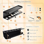 Airwrap Storage Holder Compatible with Dyson Airwrap Curling Iron Wall Mounted Storage Rack Holder for Home Organizer (with Comb) Black - Image 5