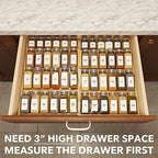 SpaceAid Bamboo Spice Drawer Organizer, (Need 3" Deep Drawer) Expandable 4 Tier Spices Rack for Cabinet, Kitchen Seasoning Storage Insert (Jars Not Included, From 12" to 23" Wide) - Image 4