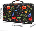 Vomgomfom 300 Slots Marker Case 4-Layer PU Leather, Handle, Black - Image 2