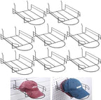Kigley 8 Pcs Wire Hat Display Racks for Slatwall Black Baseball Hat Racks by Kigley