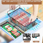 Enhanced Leak-Proof Bottom, Freezer Organizer Bins for 5 Cu.Ft,6 Pack - Image 6
