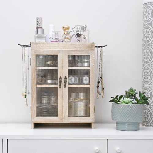 Ikee Design Wood Countertop Storage Cabinet with Magnetic Door & Shelves - Image 2