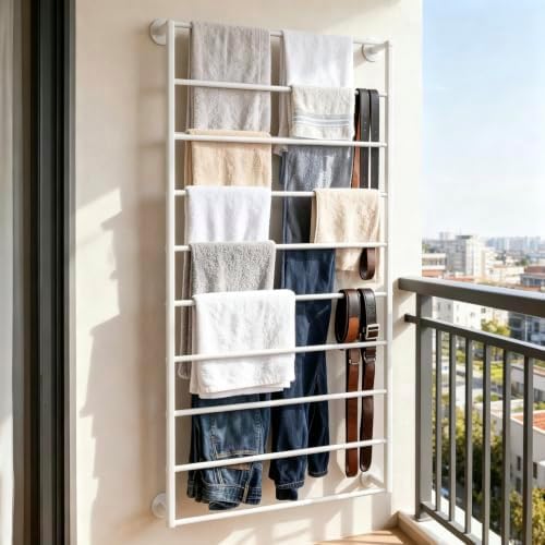 10 Tier Scarf Display Rack Tie Hijab Ribbon Organizer Gift Wrap Paper Holde - Image 4