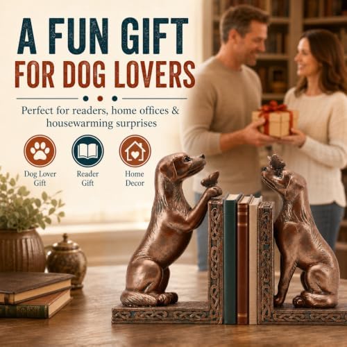Dog Decorative Bookend for Shelves - Dog Book Ends - Image 6