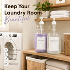 4 PCS 64 Oz Glass Liquid Laundry Detergent Dispensers with Pumps - Image 5
