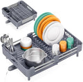 TOOLF Expandable Dish Drying Rack for Kitchen Counter, Standard, Grey by TOOLF