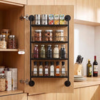 4 Tier Spice Rack Wall Mounted for Kitchen, Large Capacity Organizer - Image 6