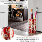 Ceramic Umbrella Stand Umbrella Holder for Entryway Hand-Made Umbrella Stand Barrels Umbrella Holder Cane Floor Standing Vase Ceramic Storage Bucket for Home Office Entrance Indoor.(Gray 2022) - Image 5
