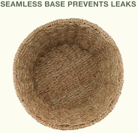 84ECO 2-Pack 3 Gallon Wicker Trash Cans for Bathroom, Bedroom, Office - Decorative Waste Basket (Natural Paper, 3 Gallons) - Image 5