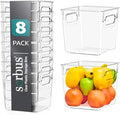 Sorbus Fridge Organizers and Storage, Clear Plastic Bins (Small, 8 Pack) by Sorbus