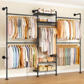 ULIFHOME M7 Wall-Mounted Clothes Rack, Heavy-Duty Garment Closet System by UlifHome